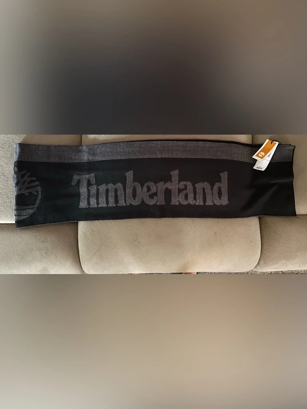 Timberland Black and Gray scarf NWT